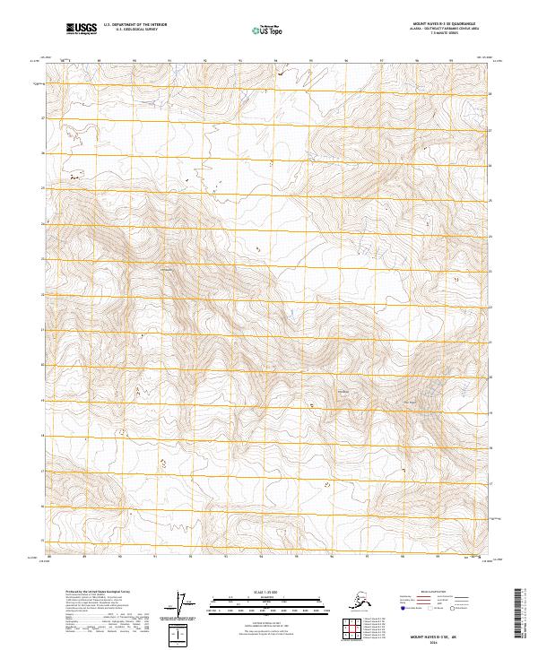 Mount Hayes B-3 SE topographic map thumbnail