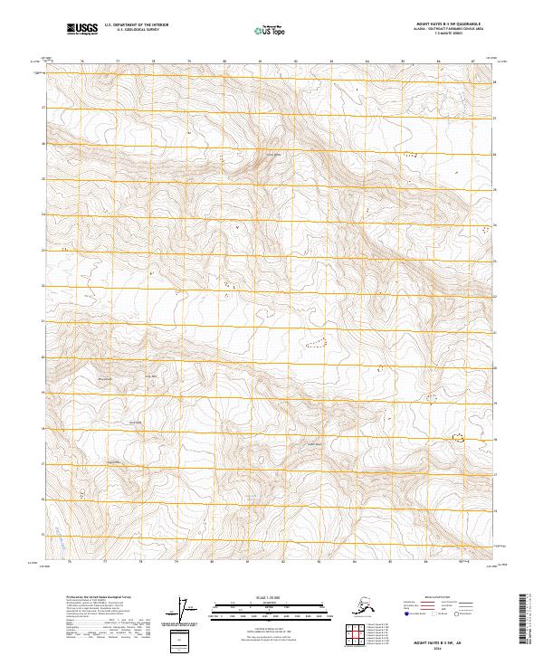 Mount Hayes B-3 SW topographic map thumbnail