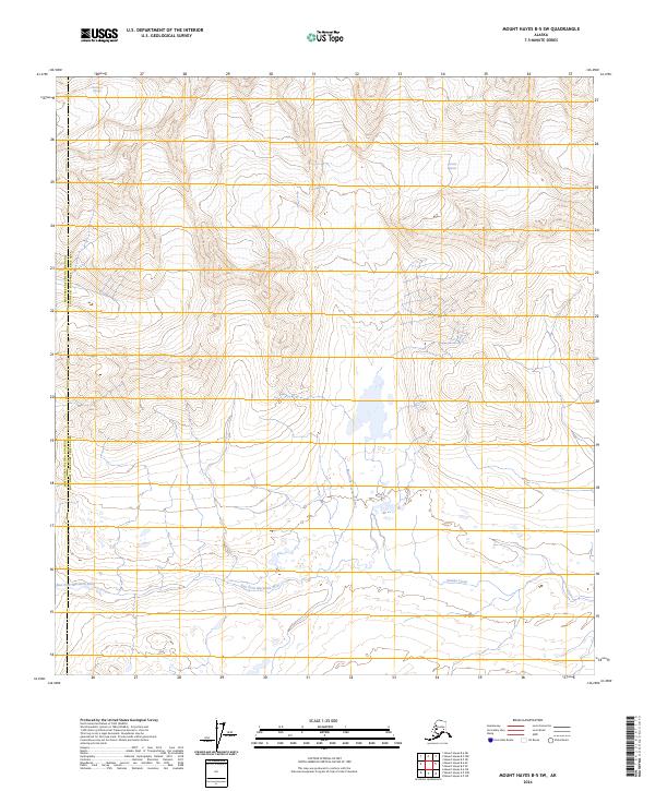 Mount Hayes B-5 SW topographic map thumbnail