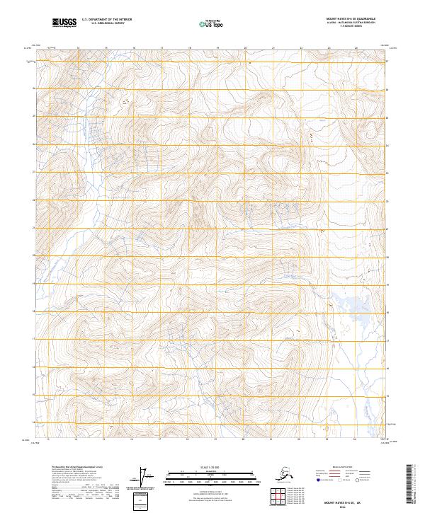 Mount Hayes B-6 SE topographic map thumbnail