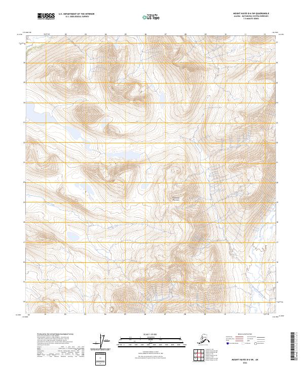 Mount Hayes B-6 SW topographic map thumbnail