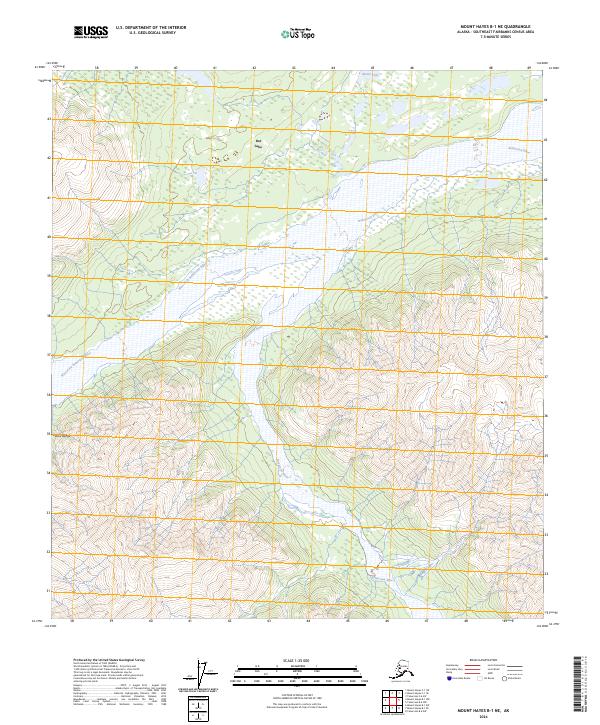 Mount Hayes B-1 NE topographic map thumbnail