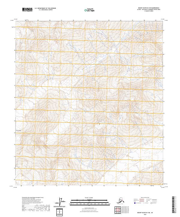 Mount Hayes B-3 NE topographic map thumbnail