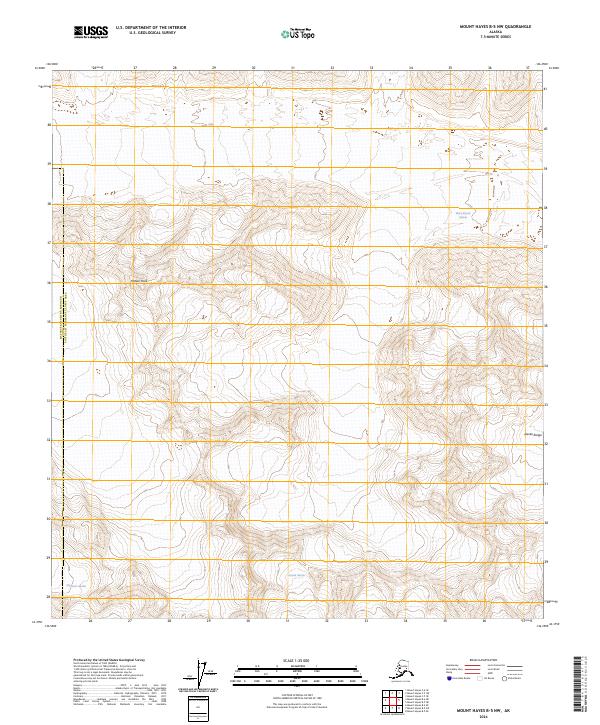 Mount Hayes B-5 NW topographic map thumbnail
