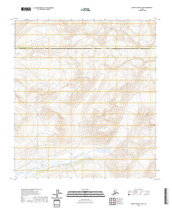Mount Hayes B-6 NW topographic map thumbnail