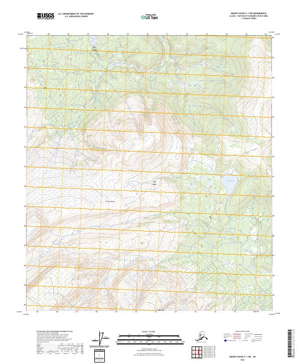 Mount Hayes C-1 SW topographic map thumbnail