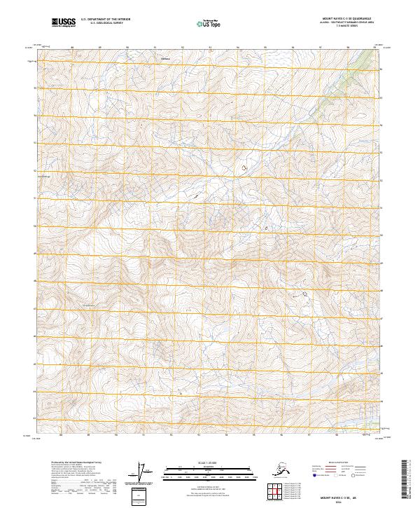 Mount Hayes C-3 SE topographic map thumbnail