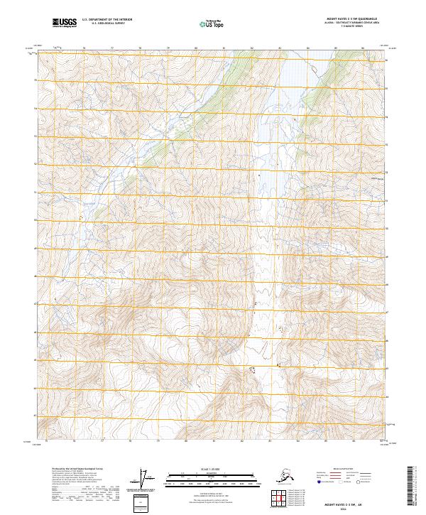 Mount Hayes C-3 SW topographic map thumbnail