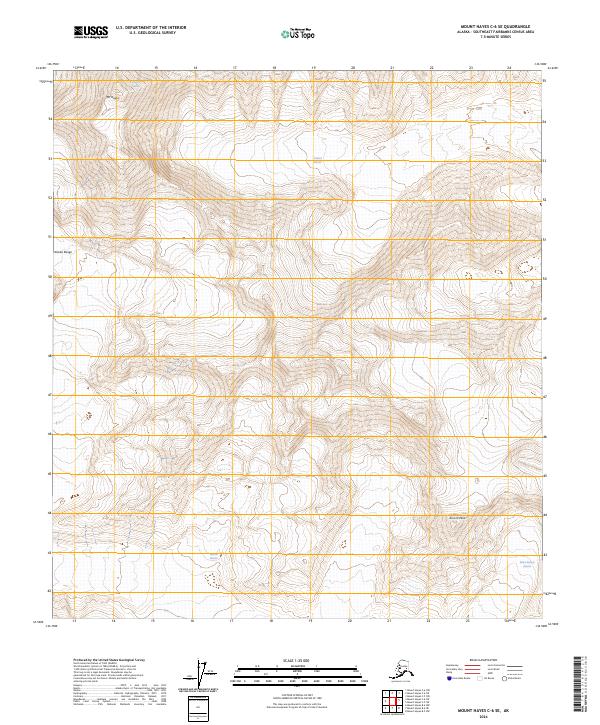 Mount Hayes C-6 SE topographic map thumbnail