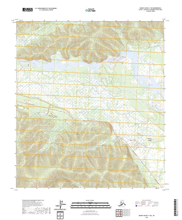 Mount Hayes C-1 NE topographic map thumbnail