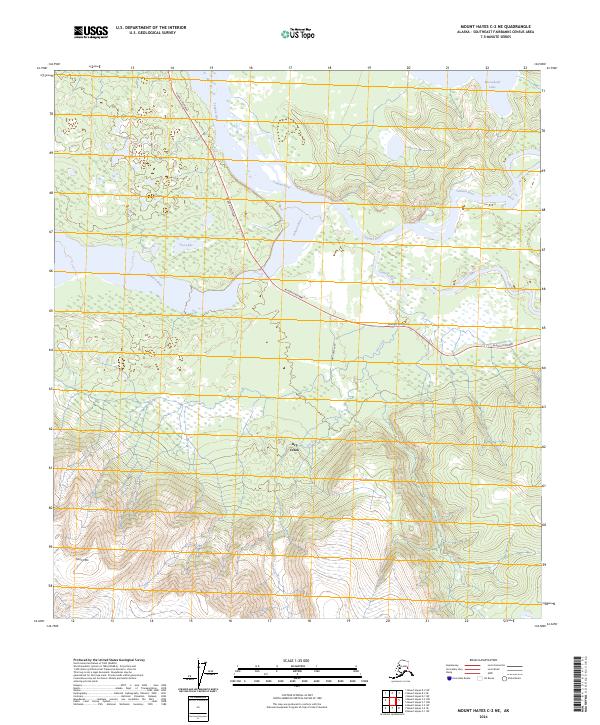 Mount Hayes C-2 NE topographic map thumbnail