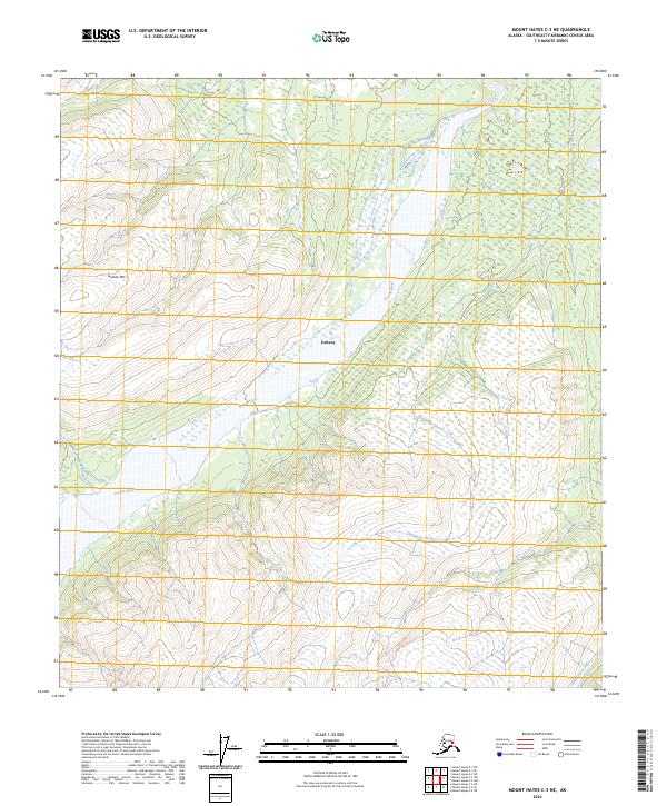 Mount Hayes C-3 NE topographic map thumbnail