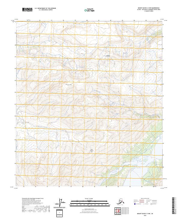 Mount Hayes C-3 NW topographic map thumbnail