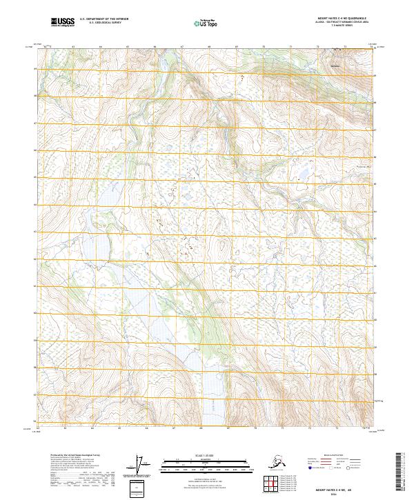 Mount Hayes C-4 NE topographic map thumbnail