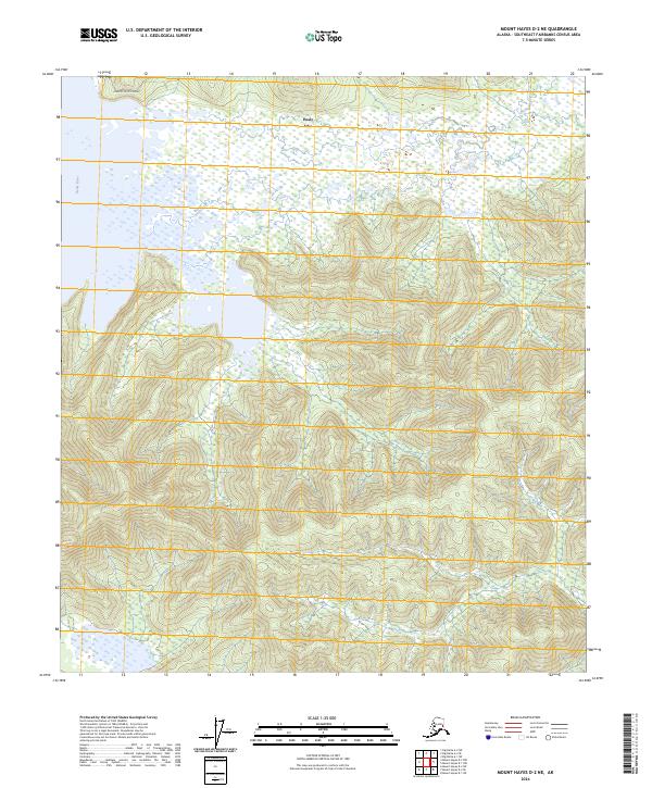 Mount Hayes D-2 NE topographic map thumbnail