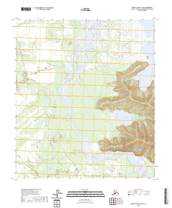 Mount Hayes D-2 NW topographic map thumbnail