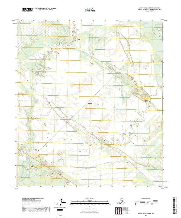 Mount Hayes D-3 NE topographic map thumbnail