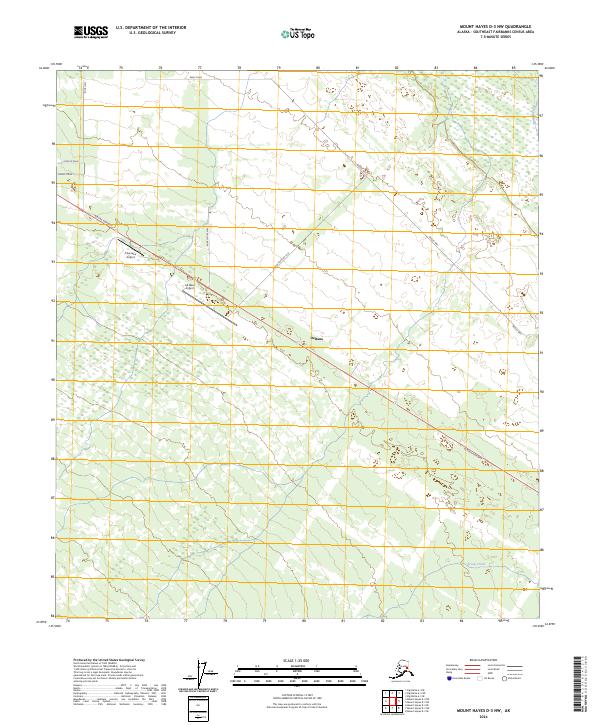 Mount Hayes D-3 NW topographic map thumbnail