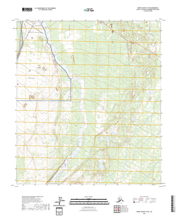Mount Hayes D-4 NE topographic map thumbnail