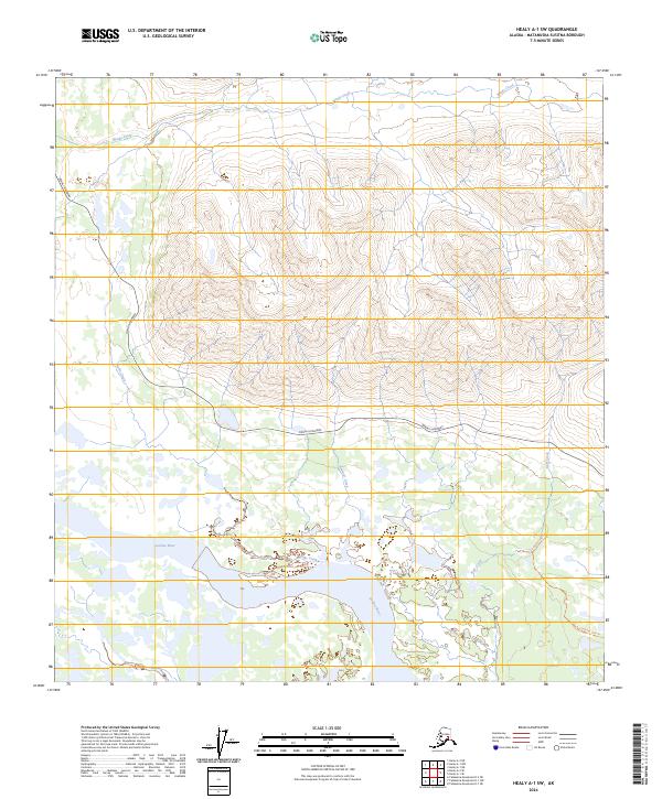 Healy A-1 SW topographic map thumbnail