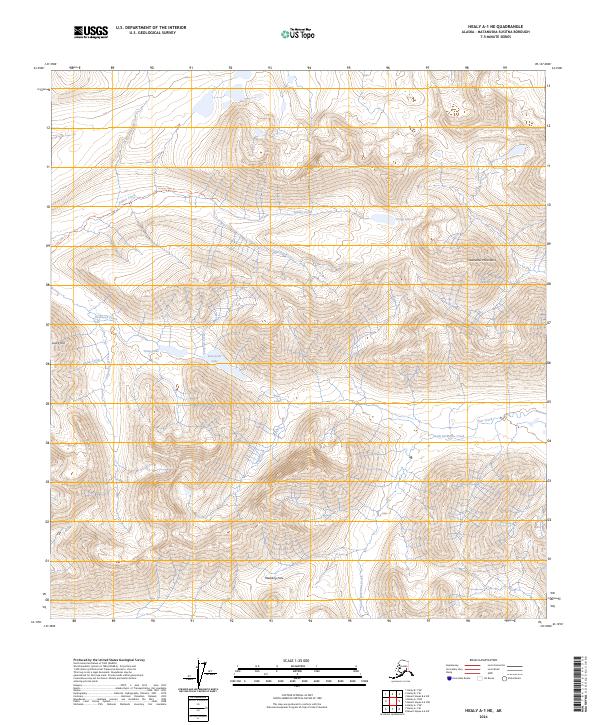 Healy A-1 NE topographic map thumbnail