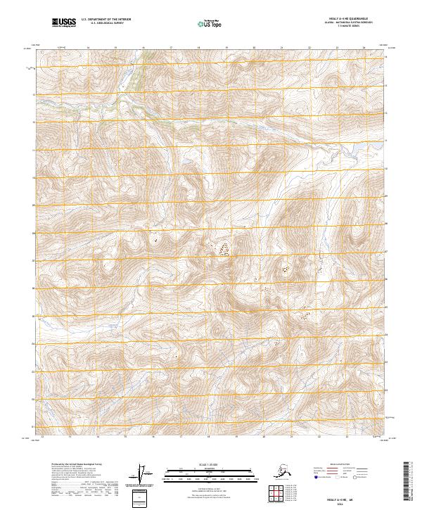 Healy A-4 NE topographic map thumbnail