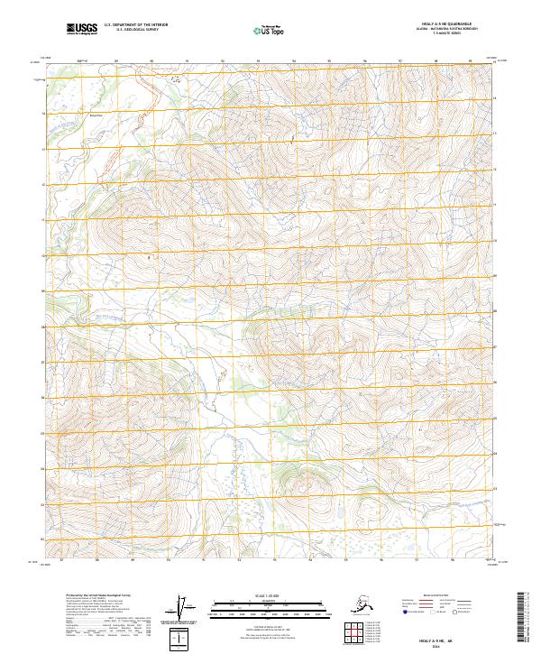 Healy A-5 NE topographic map thumbnail