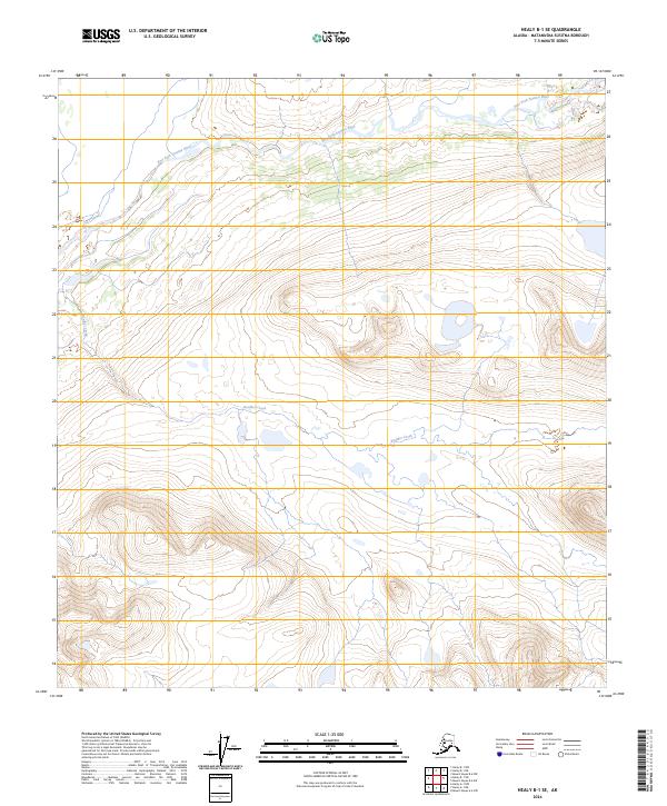 Healy B-1 SE topographic map thumbnail