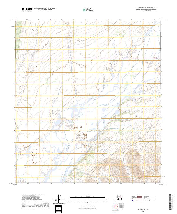 Healy B-1 SW topographic map thumbnail