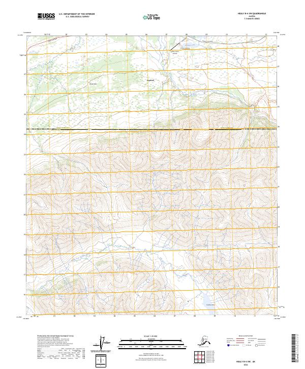 Healy B-4 SW topographic map thumbnail