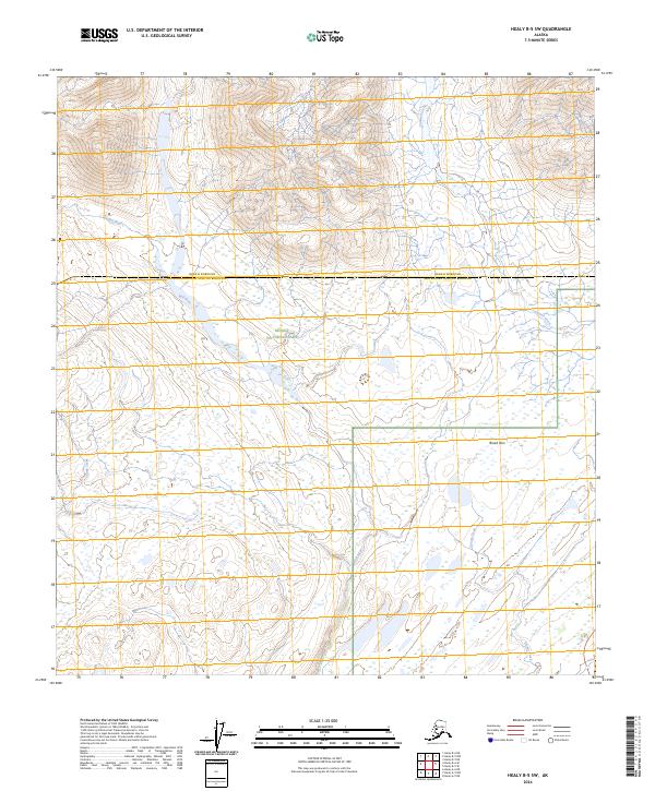 Healy B-5 SW topographic map thumbnail