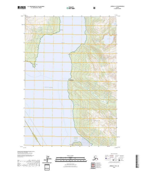 Juneau A-1 NE topographic map thumbnail
