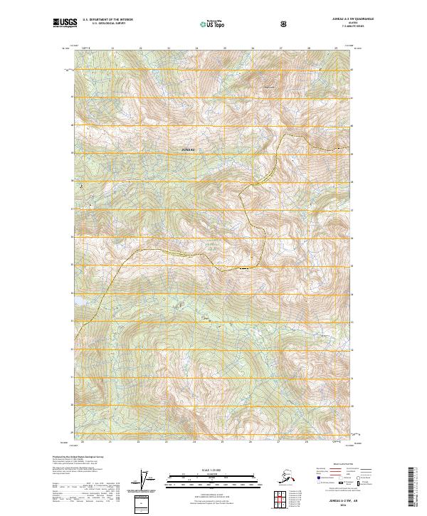 Juneau A-2 SW 2024 topographic map thumbnail