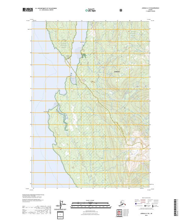 Juneau A-3 SE topographic map thumbnail