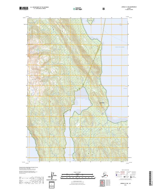 Juneau A-3 NE topographic map thumbnail