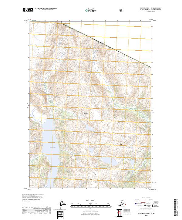 Petersburg D-1 SE topographic map thumbnail
