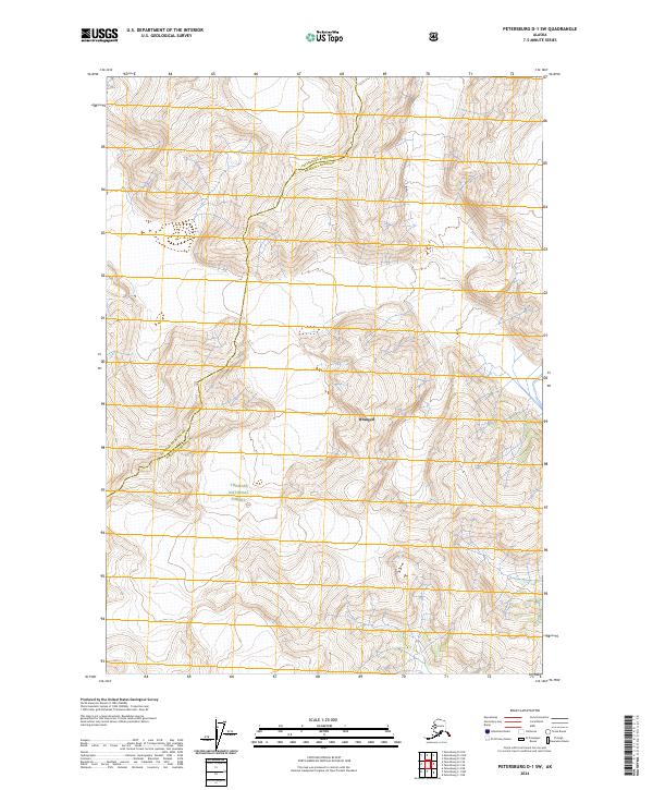 Petersburg D-1 SW topographic map thumbnail