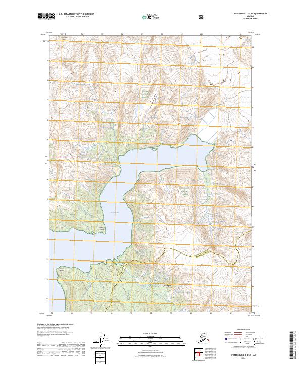 Petersburg D-2 SE topographic map thumbnail