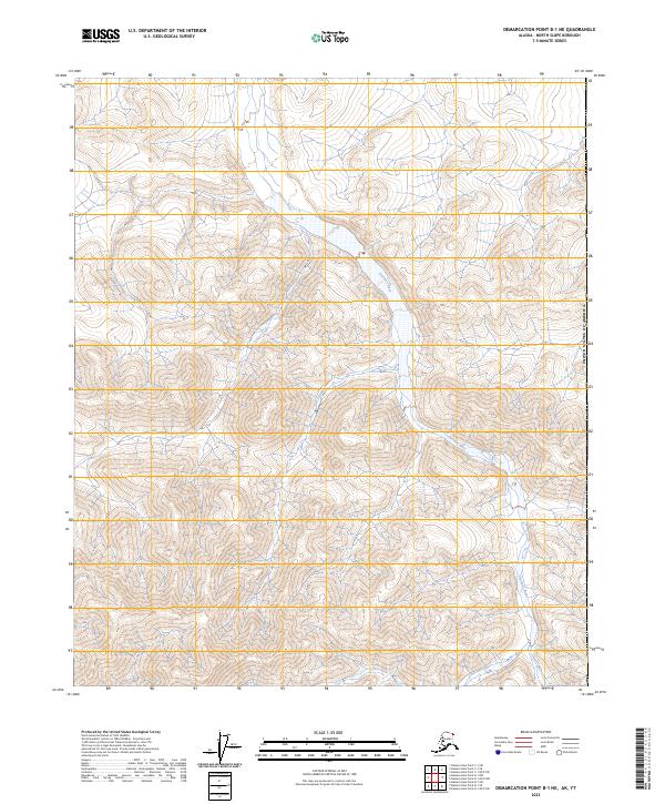 Demarcation Point B-1 NE topographic map thumbnail