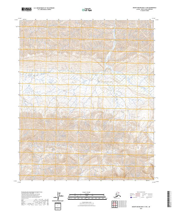 Mount Michelson C-3 SW topographic map thumbnail