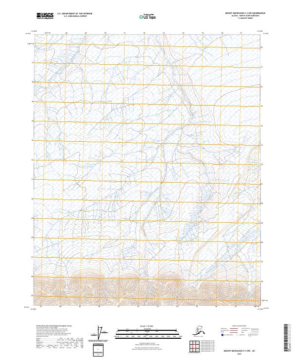 Mount Michelson C-3 NW topographic map thumbnail