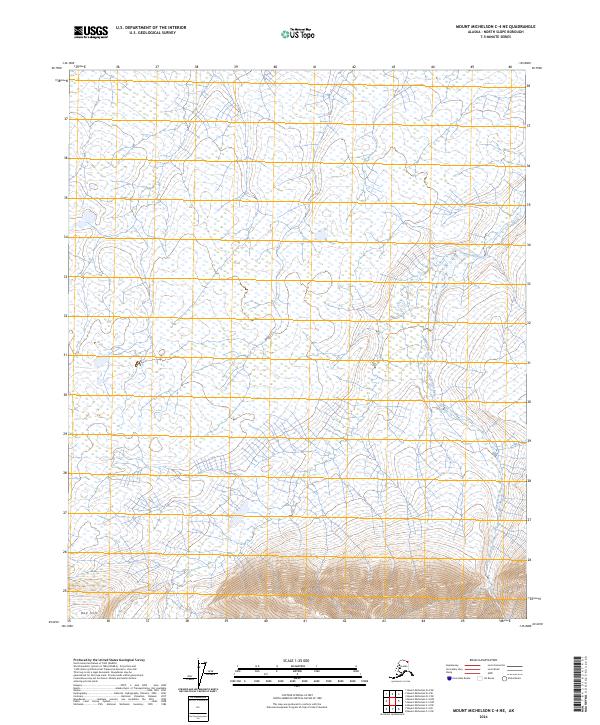 Mount Michelson C-4 NE topographic map thumbnail