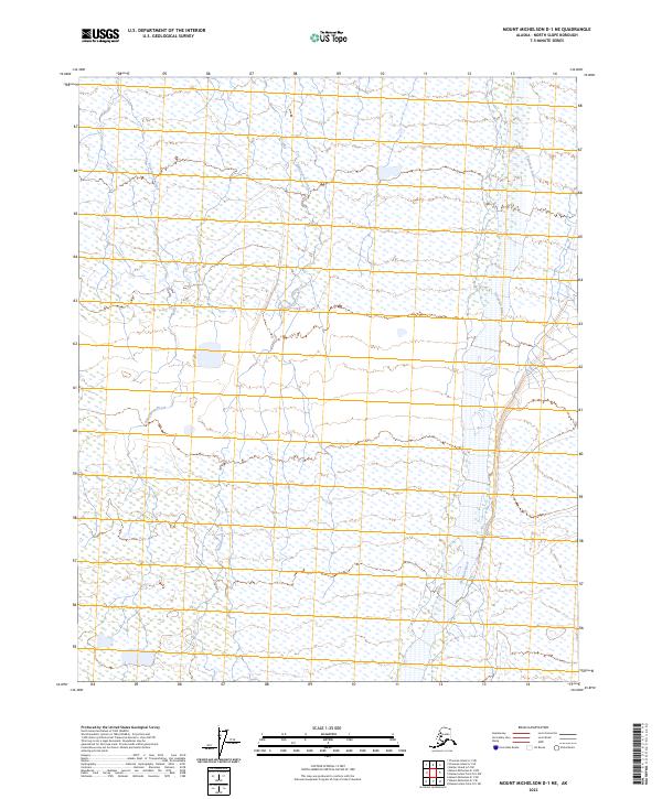 Mount Michelson D-1 NE topographic map thumbnail