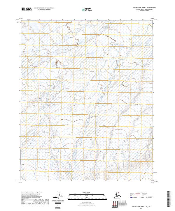 Mount Michelson D-4 NE topographic map thumbnail