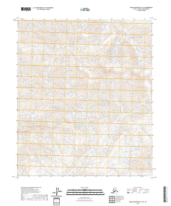 Mount Michelson A-3 SE topographic map thumbnail