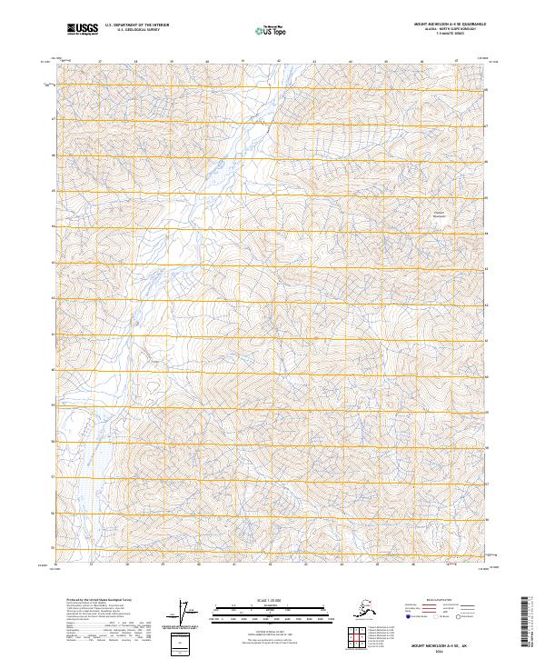 Mount Michelson A-4 SE topographic map thumbnail