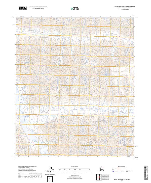 Mount Michelson A-3 NW topographic map thumbnail