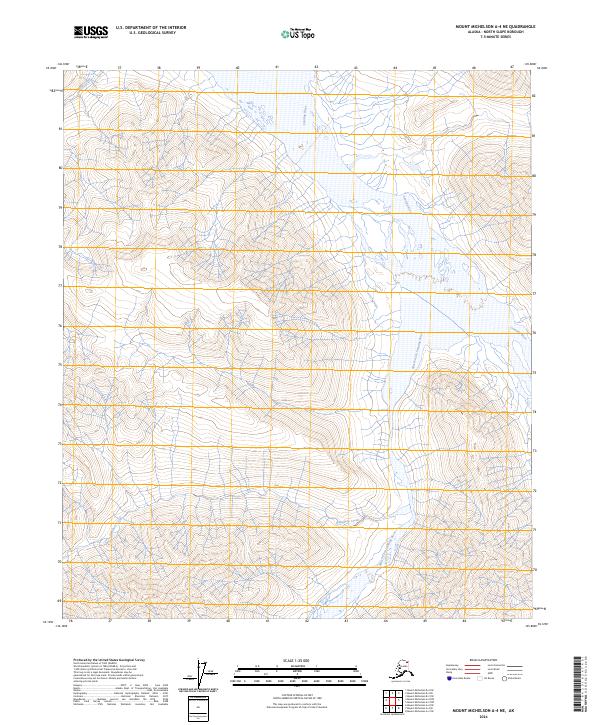 Mount Michelson A-4 NE topographic map thumbnail