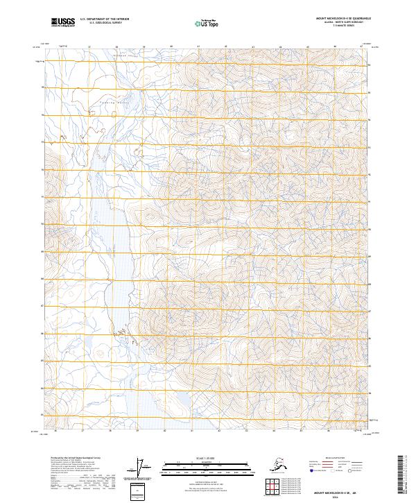 Mount Michelson B-4 SE topographic map thumbnail