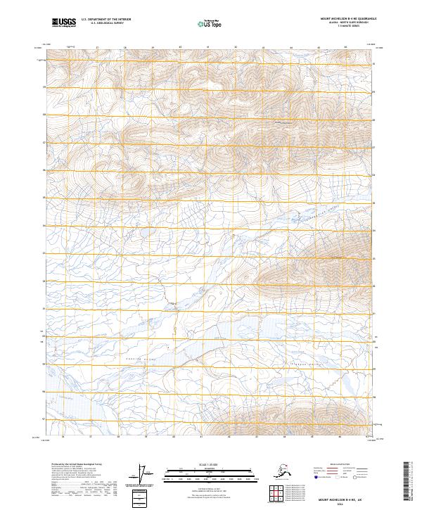 Mount Michelson B-4 NE topographic map thumbnail